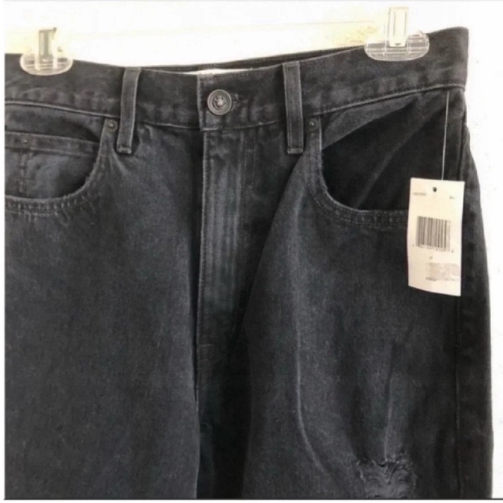 NWT SLVRLAKE London High Rise Straight Leg Jeans Black - Picture 6 of 10